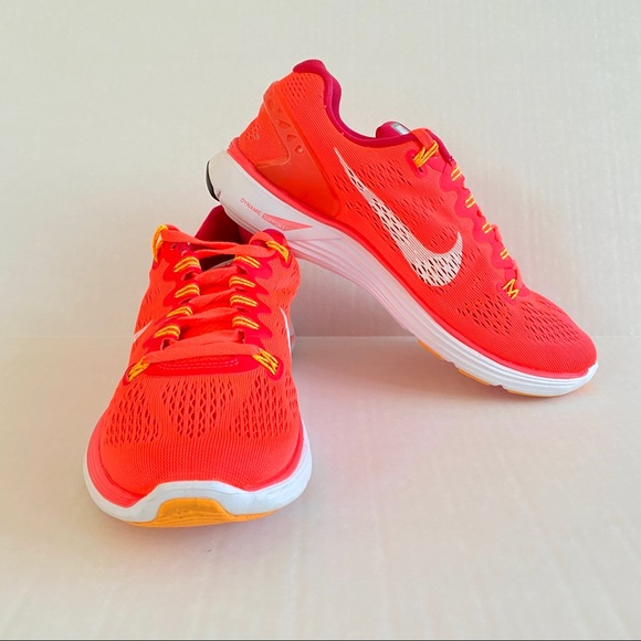 Nike Shoes - NIKE LUNARGLIDE+ 5 crimson white mango women sz 7
